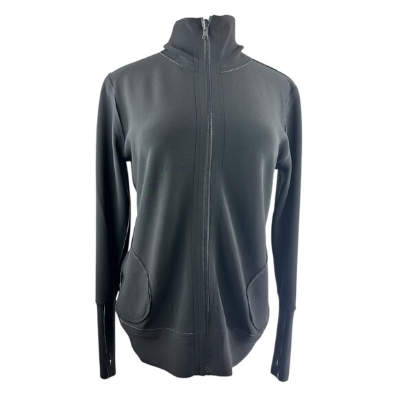 Norma Kamali Reversible Jacket Camo Pockets Full Zip Mock Neck Women's Large - Picture 6 of 16